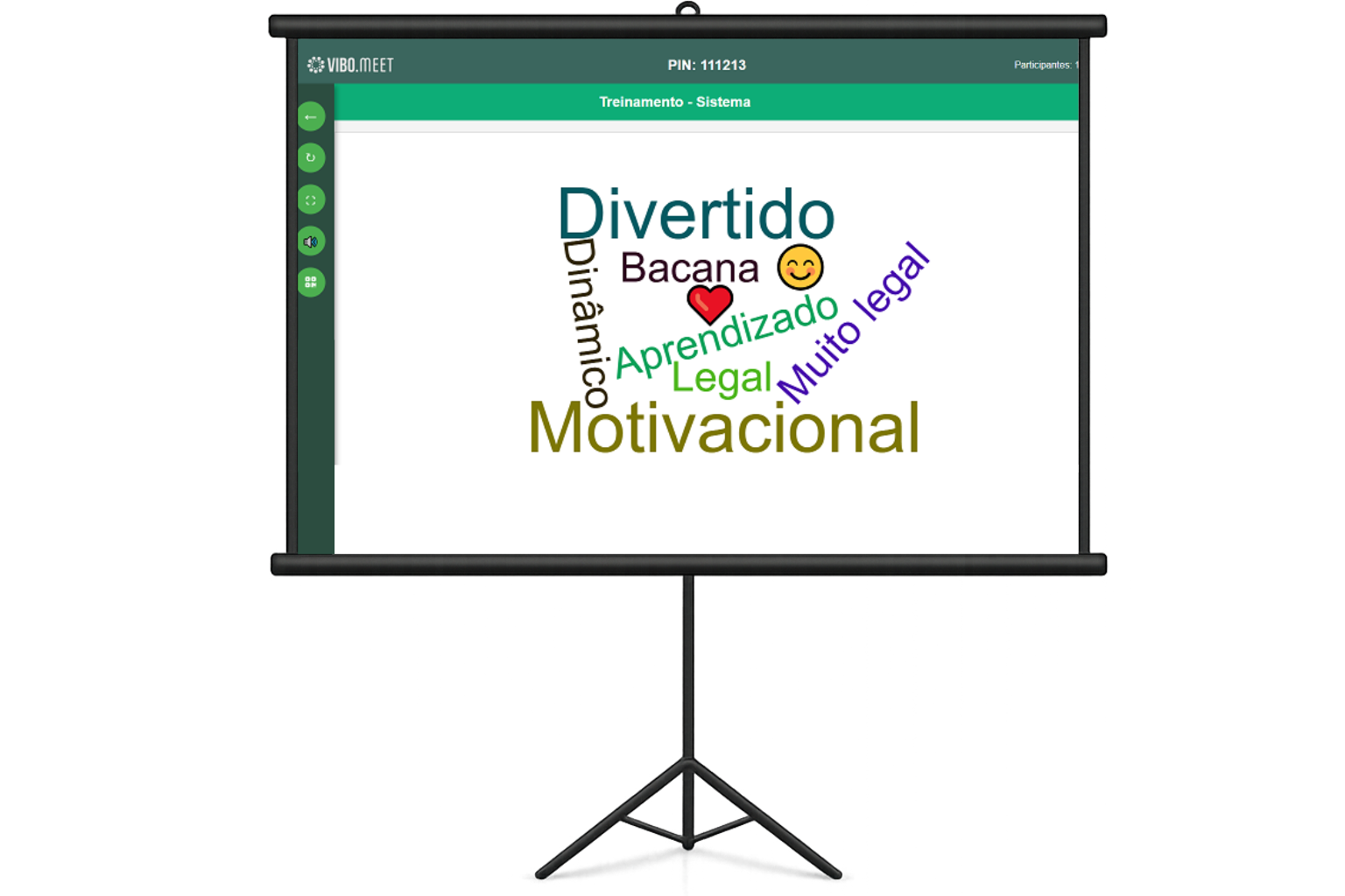 Nuvem de palavras interativa